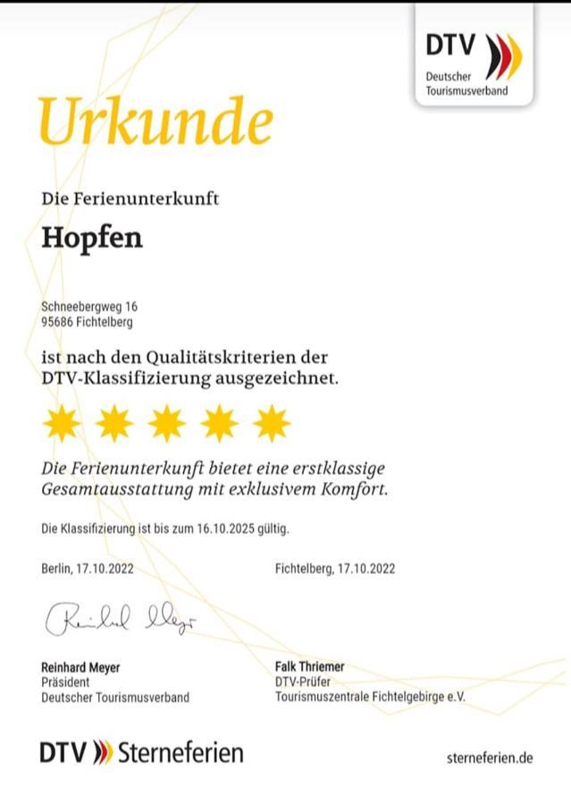 Ferienwohnungen Hopfen Und Malz Fichtelberg Exterior foto